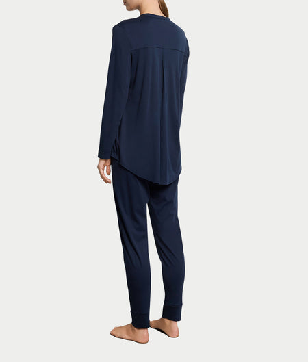 Pure Essence Button Front Soft Cotton Pajama Set
