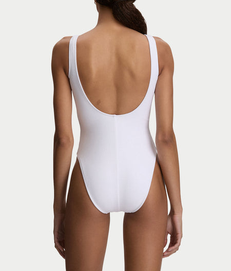 Heritage Polo Bear Terry Scoop One-Piece Swimsuit