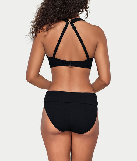 Pacifica Hannah Fold-Over High-Waist Bikini Bottom