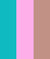 Teal / Pink / Nude