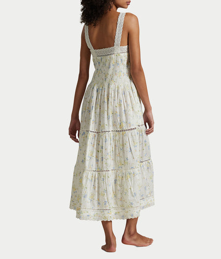 Botanical Floral Woven Sleep Dress