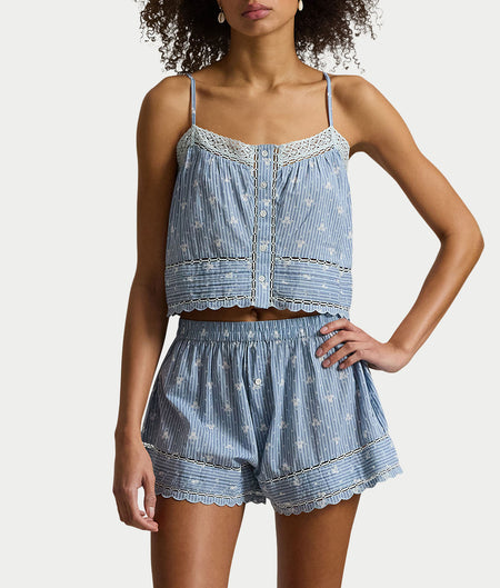 Cami & Shorts Woven Pajama Set