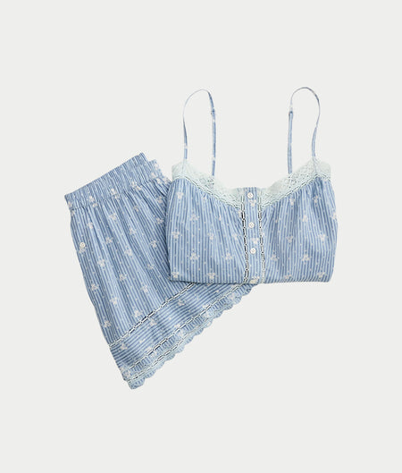 Cami & Shorts Woven Pajama Set