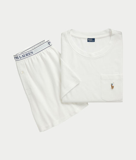 Oxford Knit Pajama Shorts Set