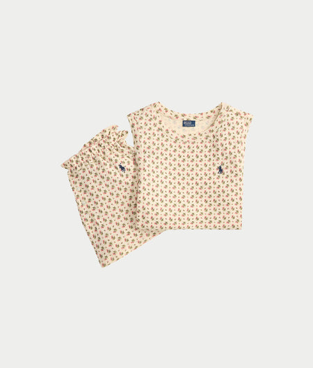 Pointelle Gathered Tank & Boxer Knit Set