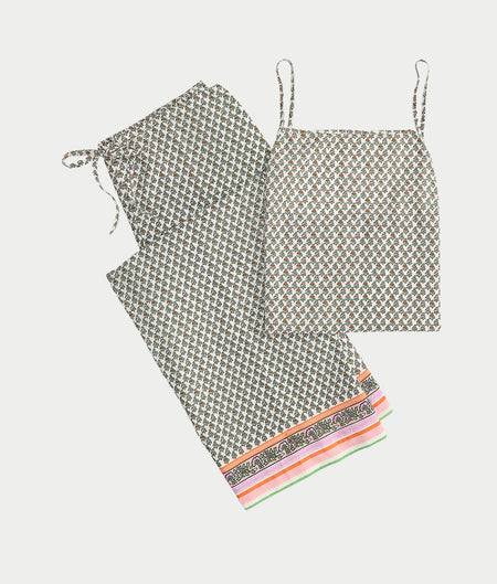 Sleep Tunic Woven Pajama Set