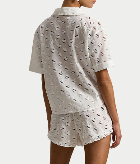 Cotton Eyelet Woven Pajama Set