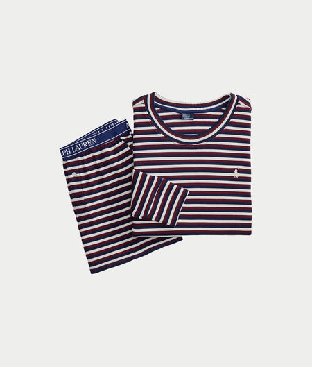 Club Waffle Knit Long Sleeve Short Set