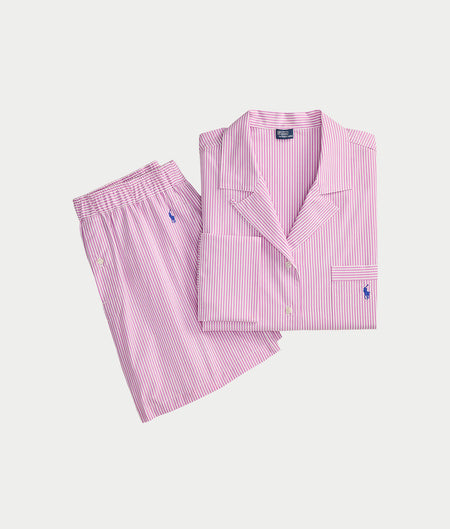 Woven Boxer Pajama Set