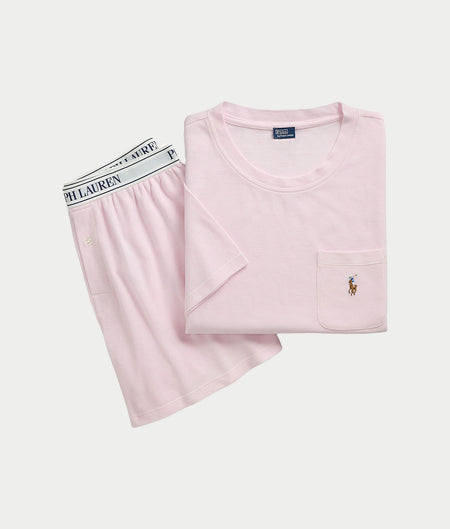 Oxford Knit Pajama Shorts Set