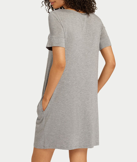 Natural Elegance Round Neck Nightgown
