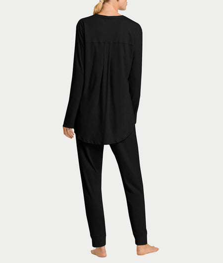Pure Essence Button Front Soft Cotton Pajama Set