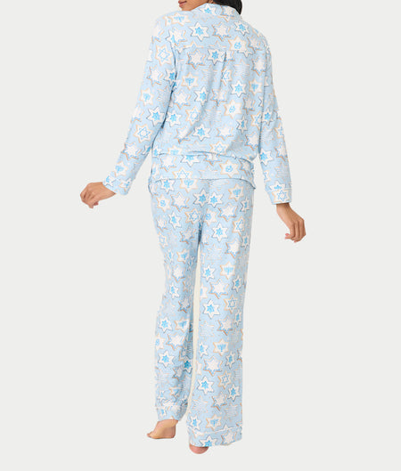 You Had Me At Shalom Cookie Print Knit Pajama Set