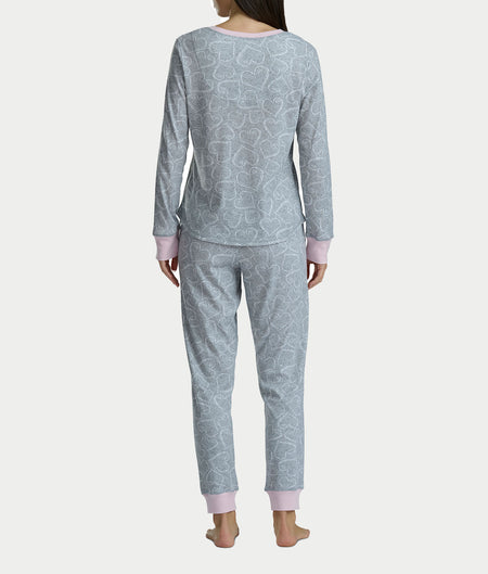 Long Sleeve Rib Henley Jogger Set