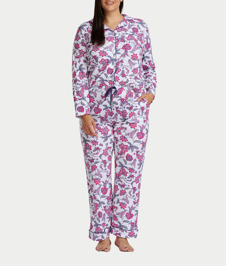 Jolly & Bright Long Sleeve Notch Pajama Set