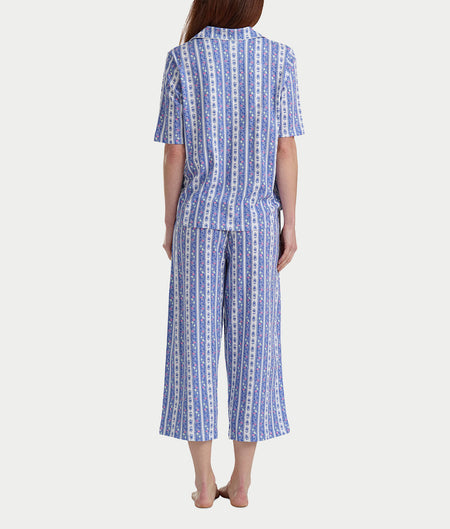 Elbow Sleeve Capri Knit Pajama Set