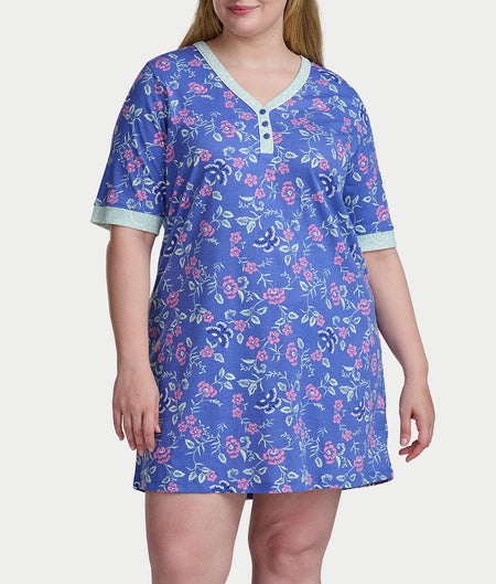 Elbow Sleeve Knit Sleep Shirt