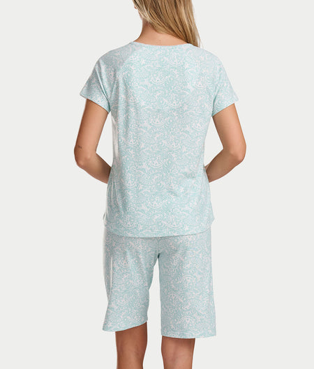 Bermuda Henley Knit Short Set