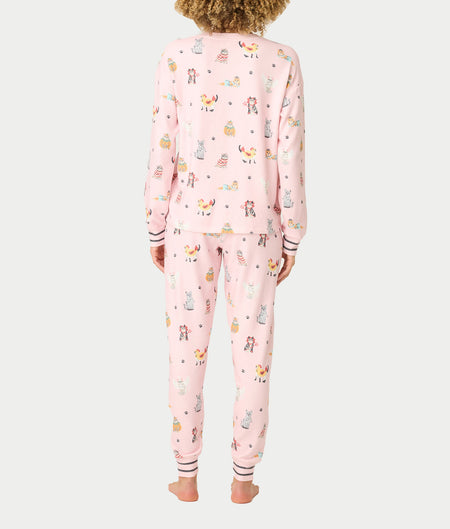 Feline Spooky Halloween Cat Knit Pajama Set
