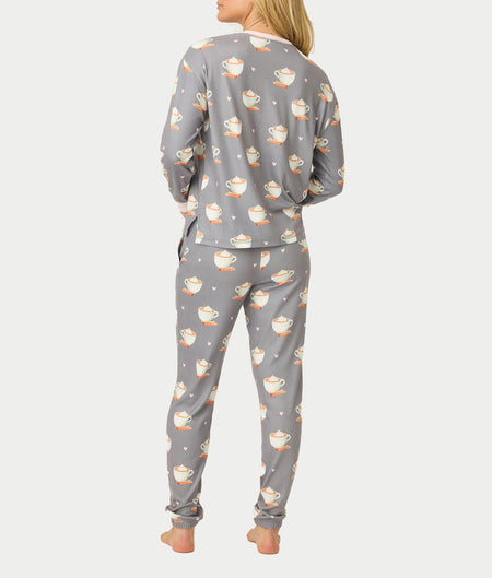 Love You A Latte Knit Pajama Set