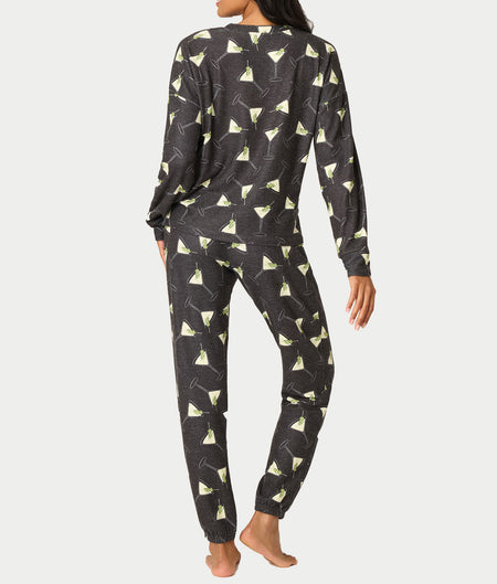 Merrier With A Martini Knit Pajama Set
