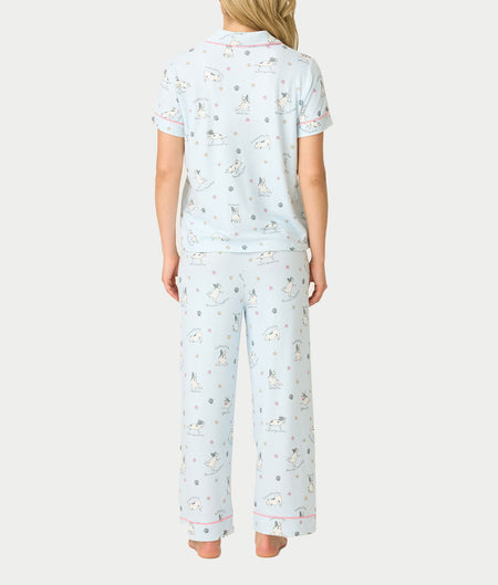 Paws & Breathe Dog Print 3-Piece Knit Pajama Set