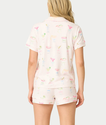 Pretty Punch Cocktail 3-Piece Knit Pajama Set