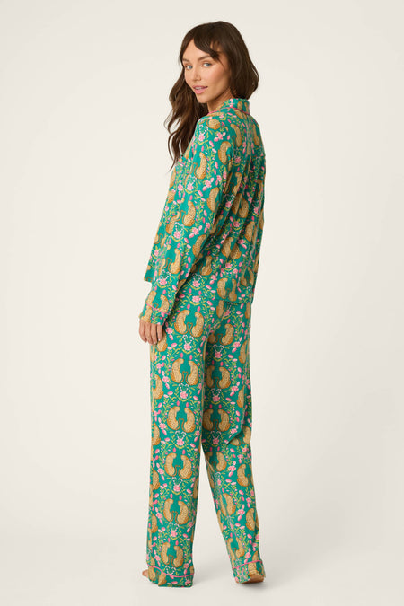 Cheetah Bonita Dreams Cheetah Print Long Sleeve Pajama Set