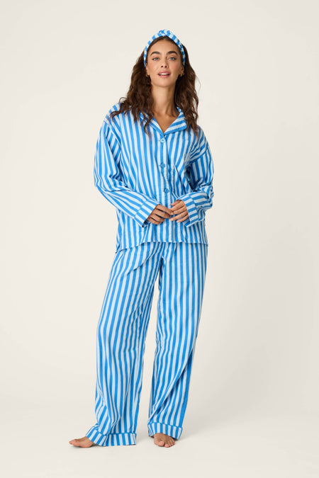 Snowflake Icon 3-Piece Long Sleeve Flannel Pajama Set
