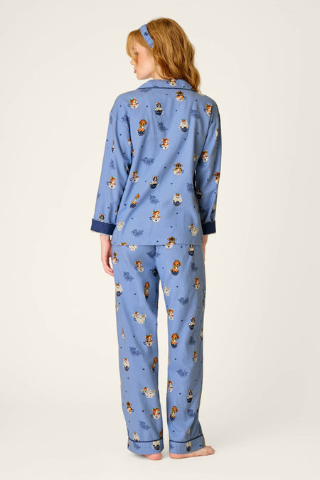Teacup Pups 3-Piece Flannel Pajama Set