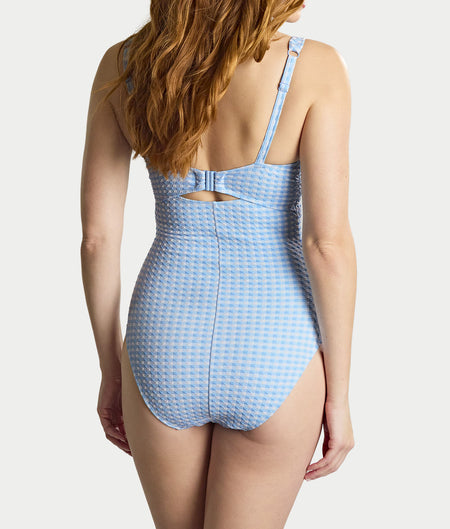 Gingham Paloma Underwire Balcony One-Piece Swimsuit