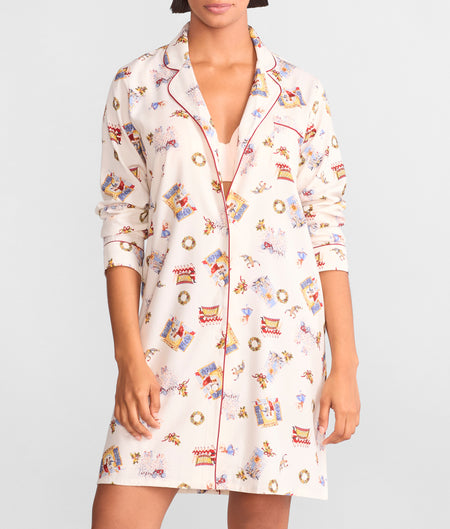 The Cozy Brushed Cotton Printed Sleep Shirt