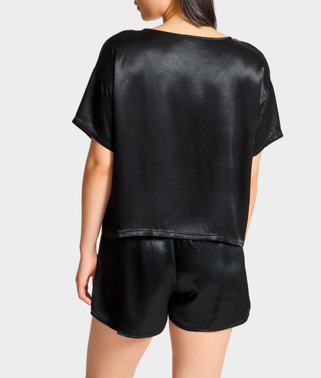 Brie Satin Short Sleeve Tee