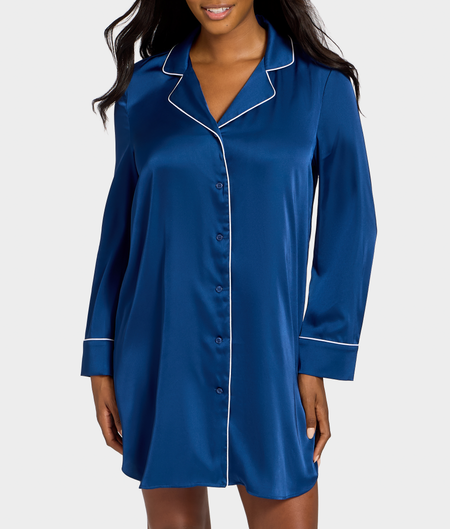 The Washed Satin Sleep Shirt