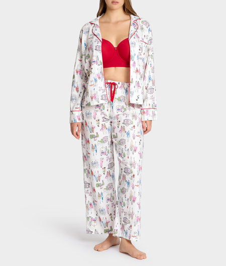 The Cozy Brushed Cotton Printed Pajama Set