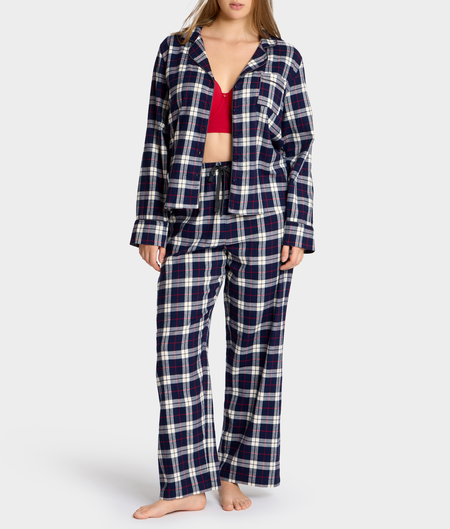 The Cozy Plaid Brushed Cotton Pajama Set
