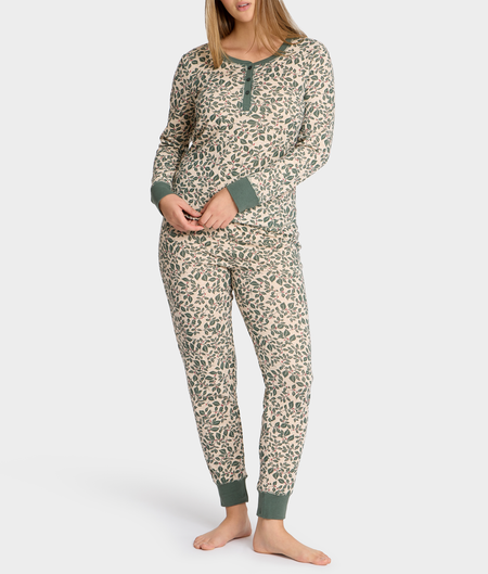 Her Stripe Henley PJ Set