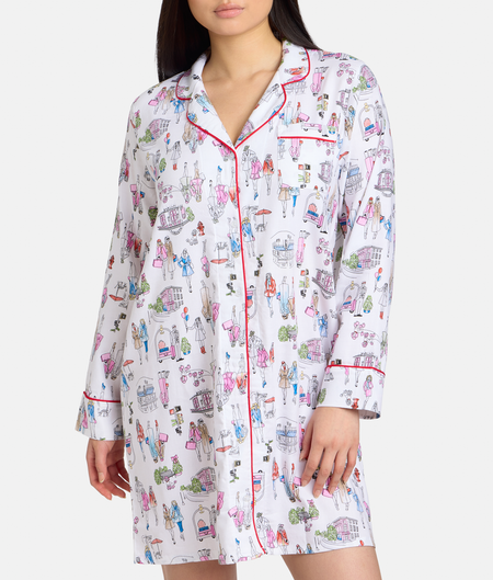 The Cozy Brushed Cotton Printed Sleep Shirt