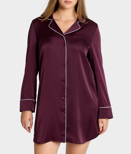 The Washed Satin Sleep Shirt