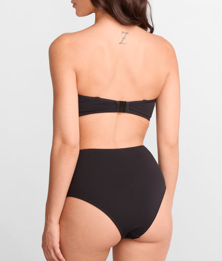 Amalfi Ruched High Waist Cheeky Bikini Bottom