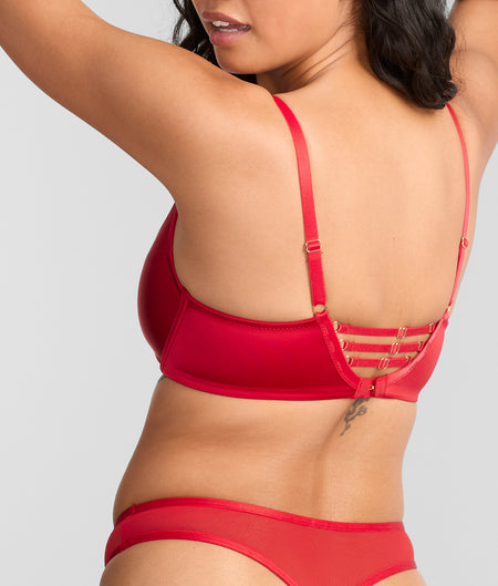 All Yours Satin & Mesh Front-Close Bra