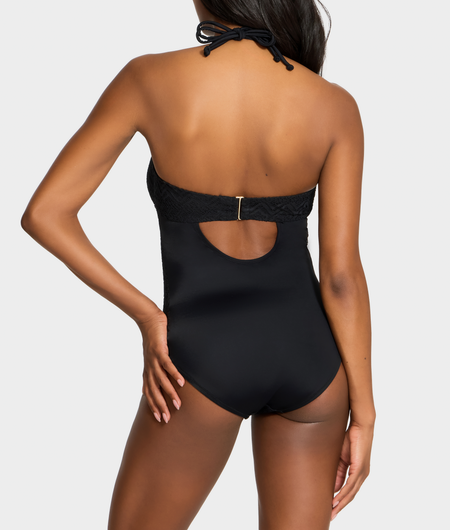 The Slimming Underwire Crochet One-Piece Swimsuit