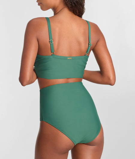 Capri Fold-Over High Waist Bikini Bottom